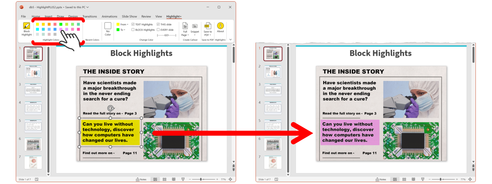 ChangeHighlightColor
