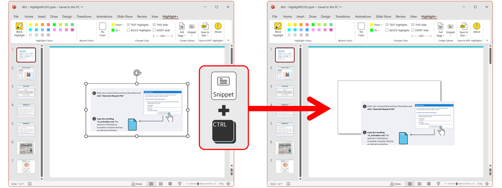 Deconstructing the callout to separate elements, an image and a shape Deconstructing your callout