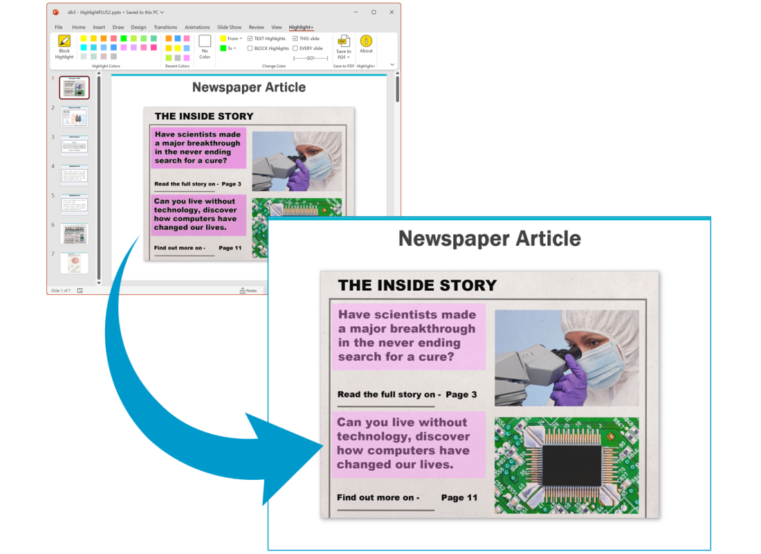Problems Saving Highlights in PowerPoint ProblemWithPrintingSavingHighlights