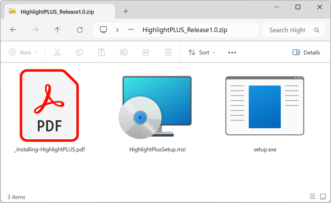 Zip File Contents
