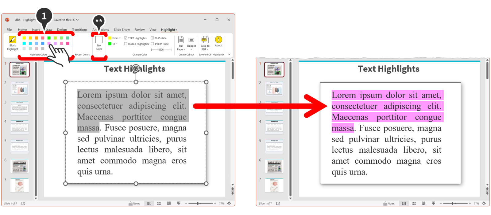 Highlight+ Enables Text Highlighting in PowerPoint 2016 TextHighlightingInPowerPoint216