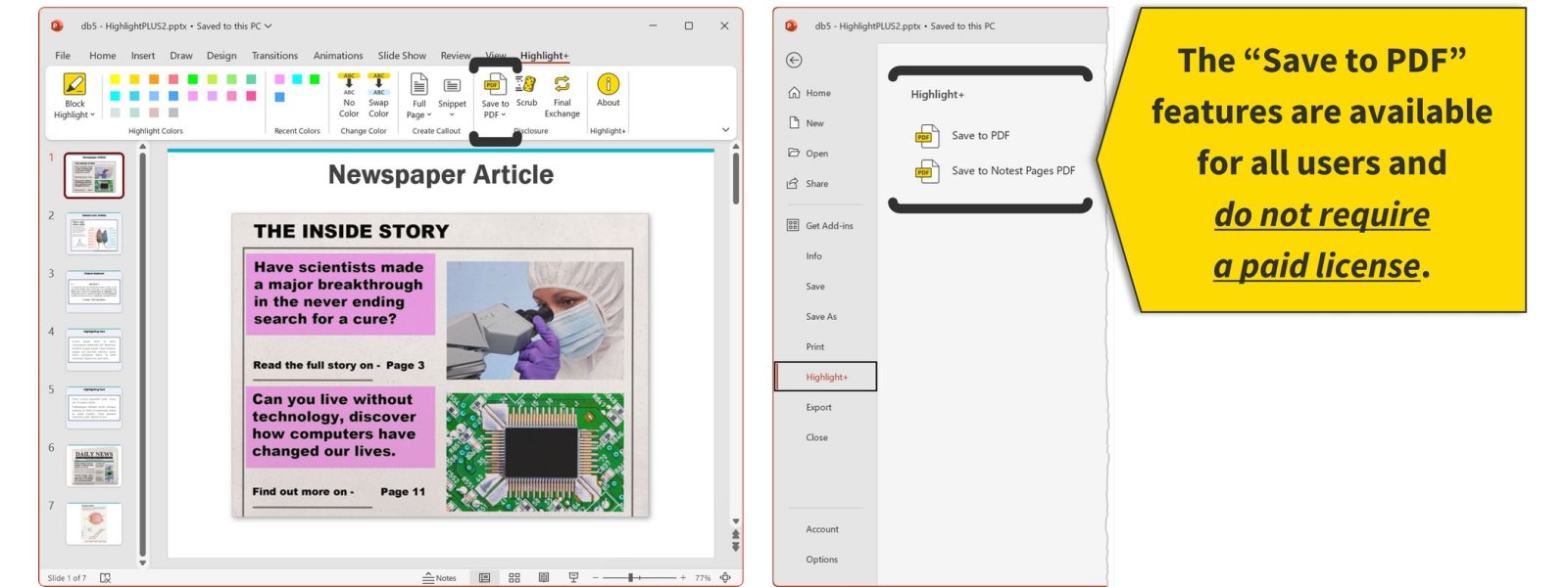 Custom Save to PDF