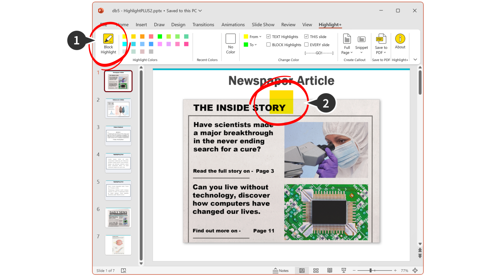 CreateBlockHighlight