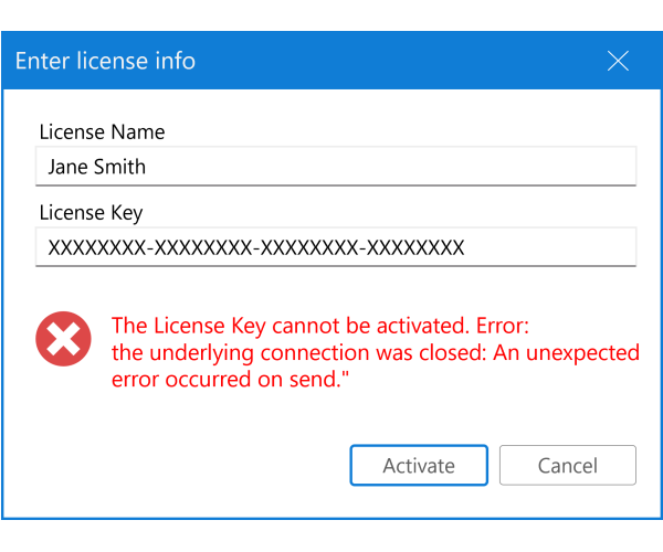 Error On Send Trouble_ErrorOnSend