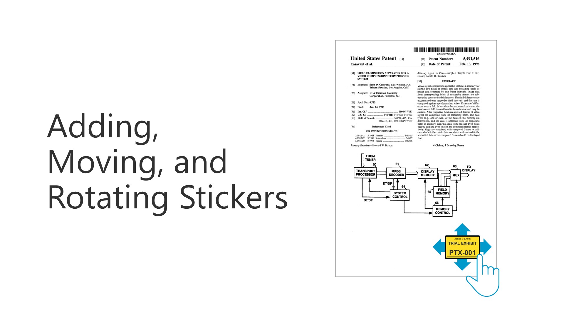 Adding, Moving, and Rotating Stickers FE198_07