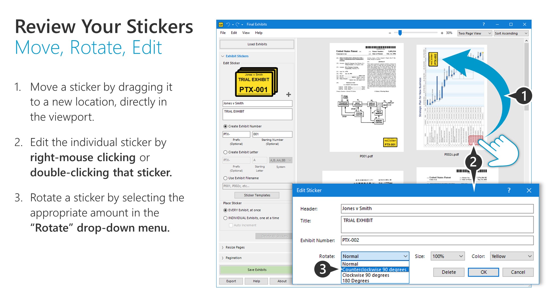 Review Your Stickers Move, Rotate, Edit FE198_11