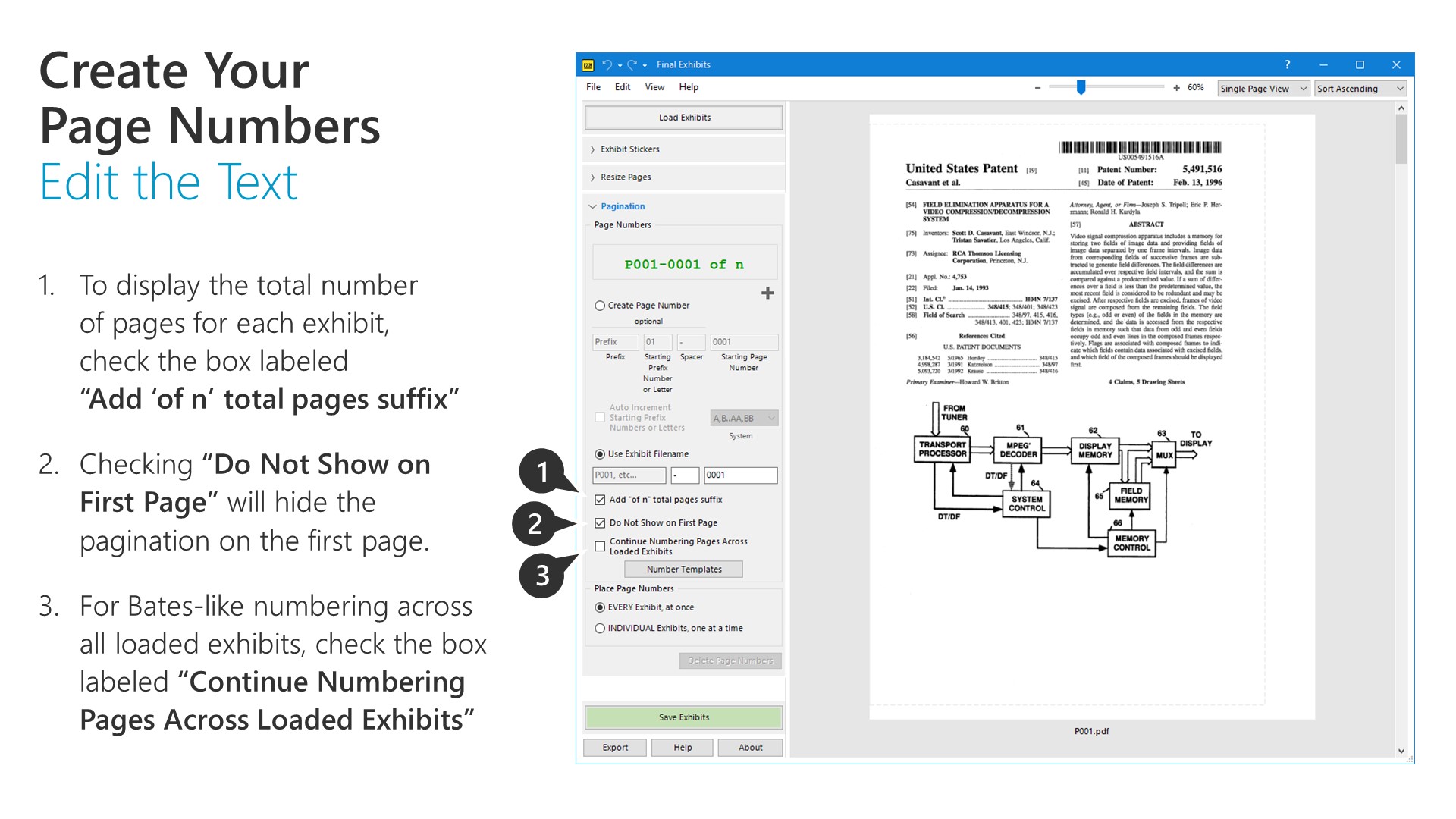Create Your Page Numbers Edit the Text FE198_22