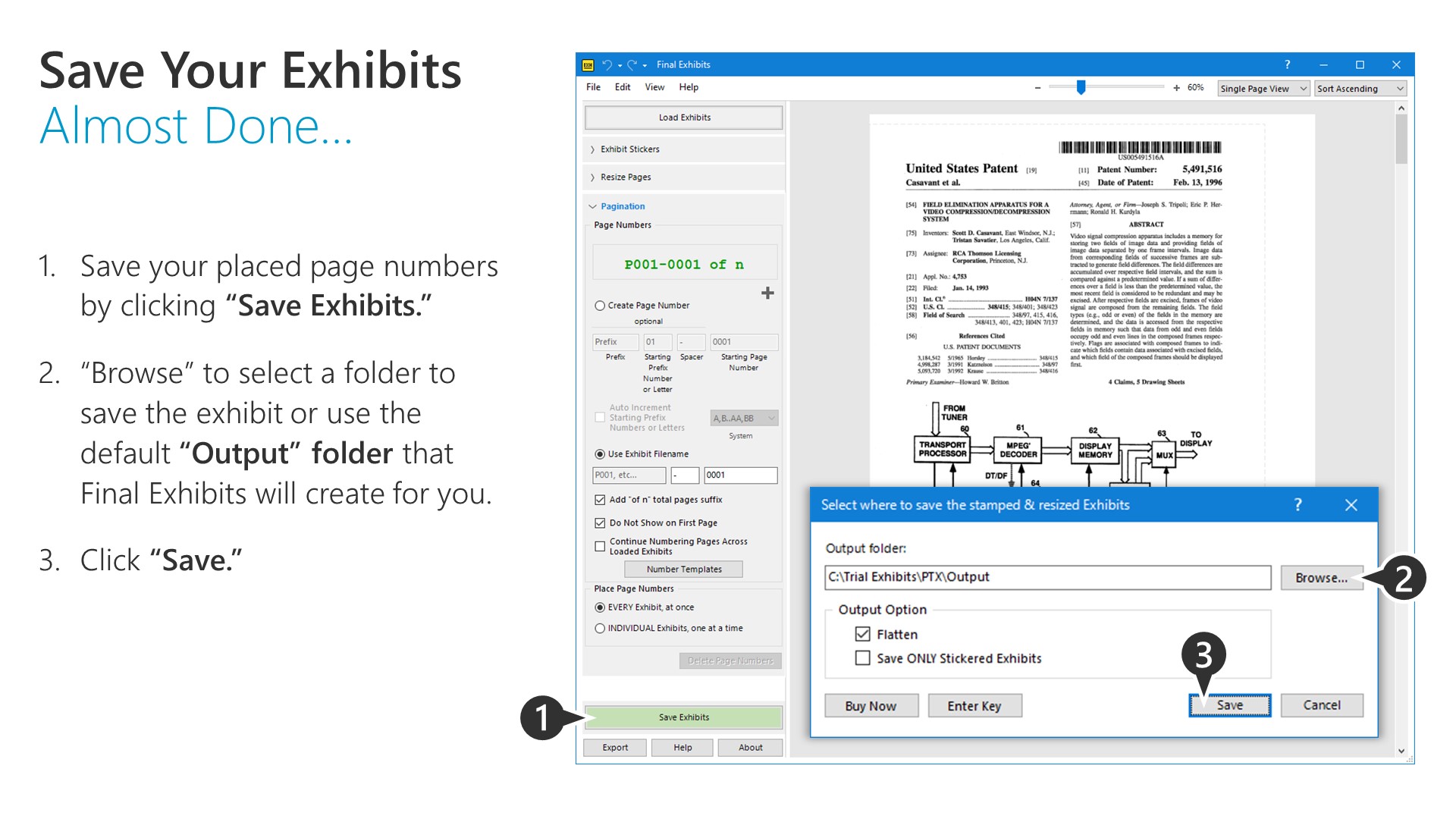 Save Your Exhibits Almost Done… FE198_25