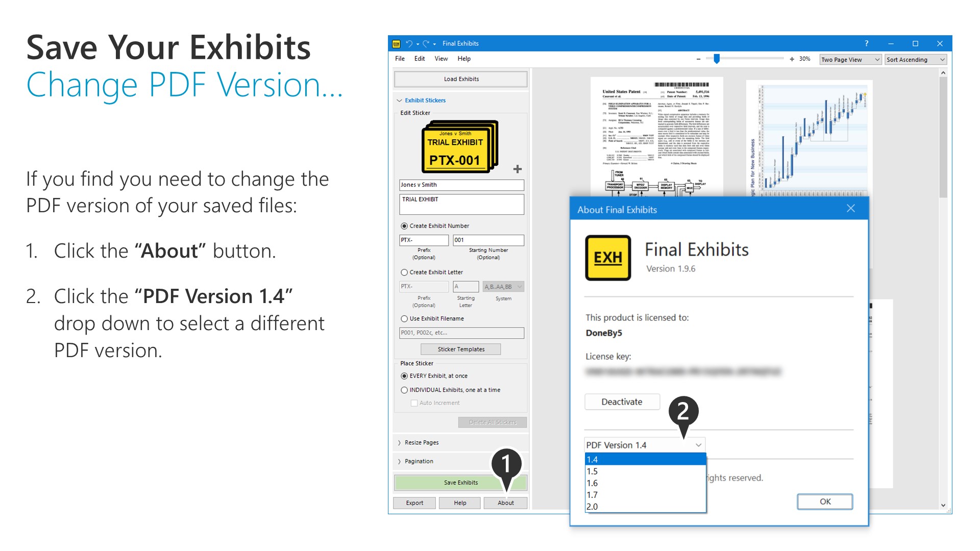 Save Your Exhibits Change PDF Version FE198_26