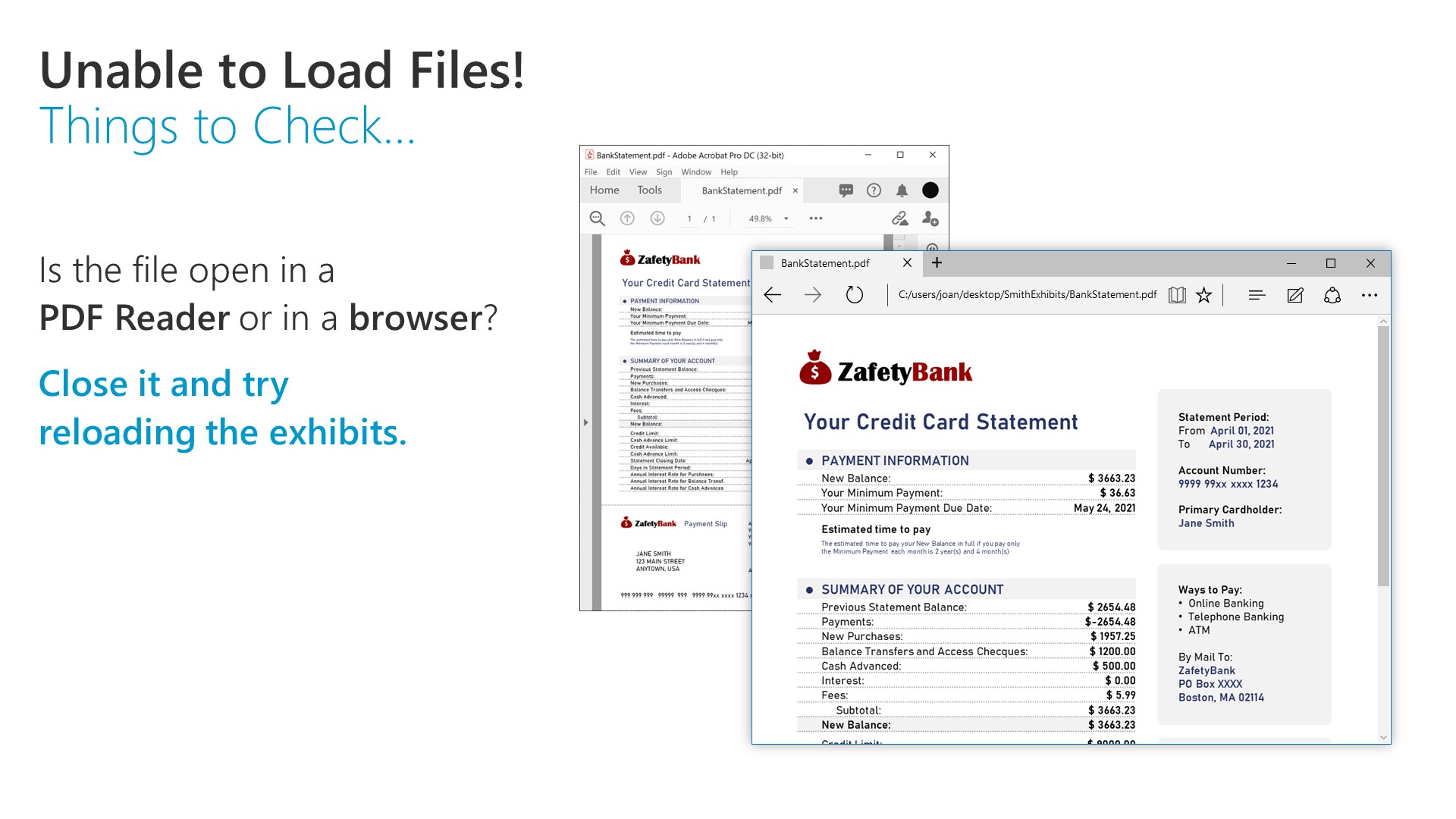 Unable to Load Files! Things to Check… FE198_33