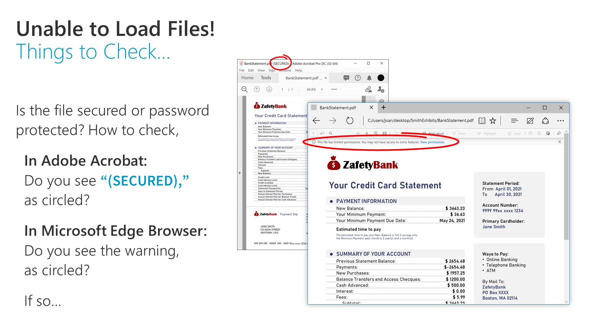Unable to Load Files! Things to Check… FE198_35