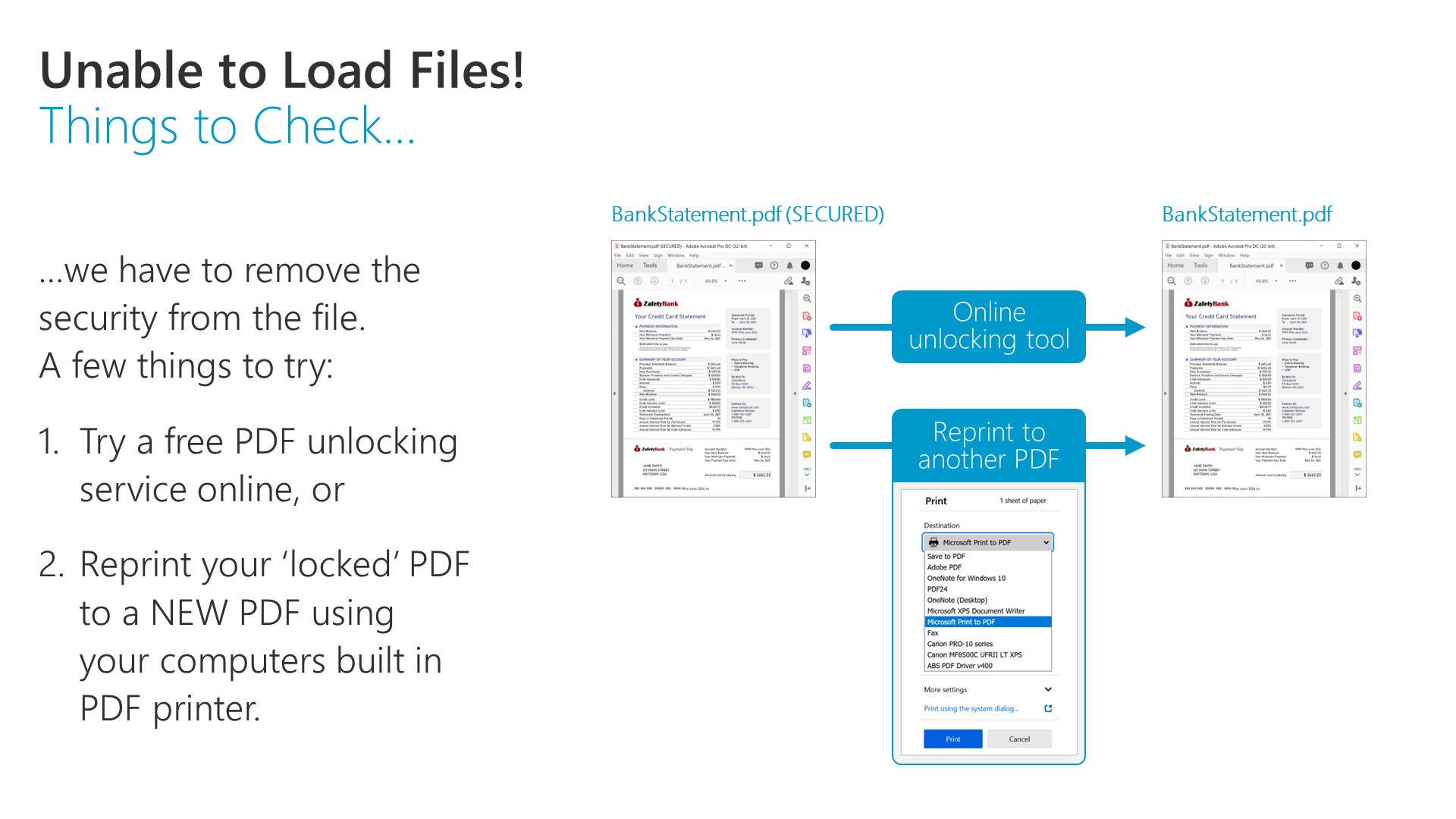 Unable to Load Files! Things to Check… FE198_36
