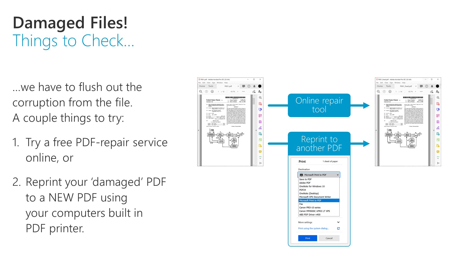 Damaged Files! Things to Check...  FE198_39