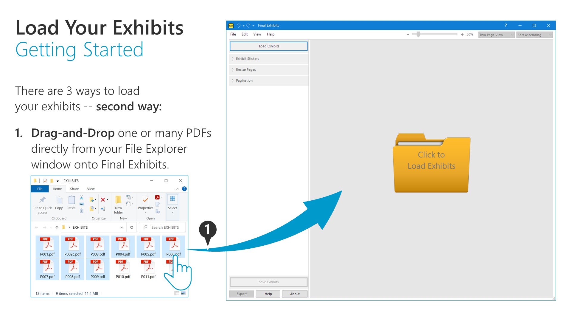 Load Your Exhibits Getting Started FE198_04