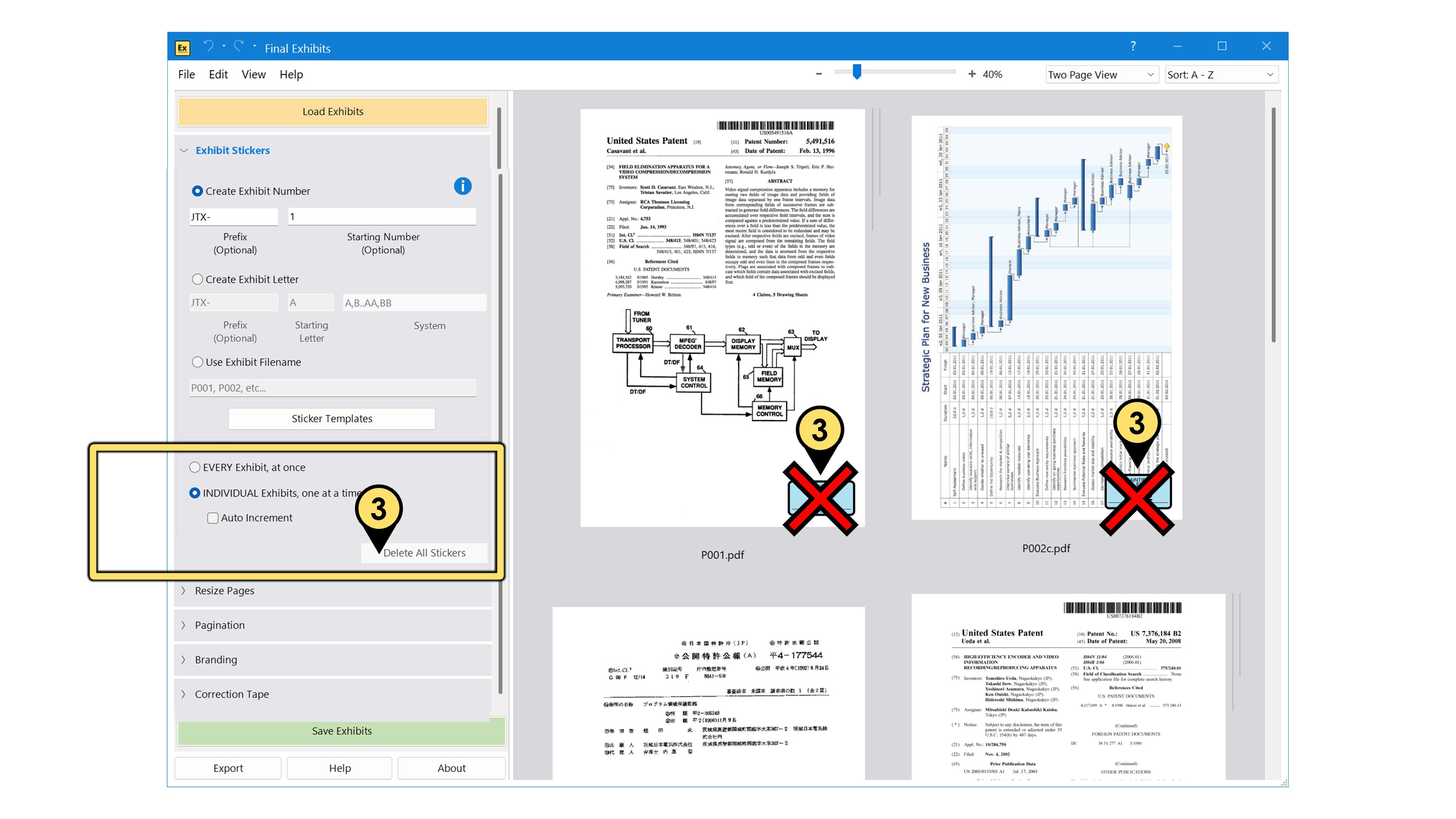 Delete all the placed stickers sticker6