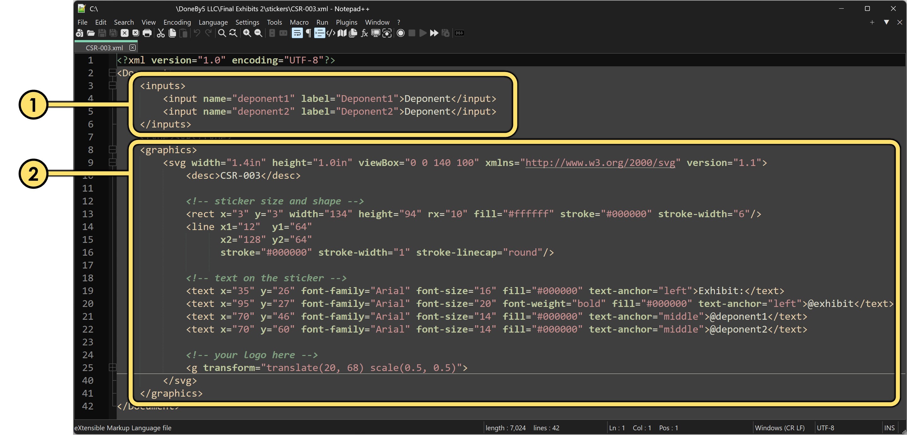 anatomy of a Final Exhibits 2 XML file anatomy1