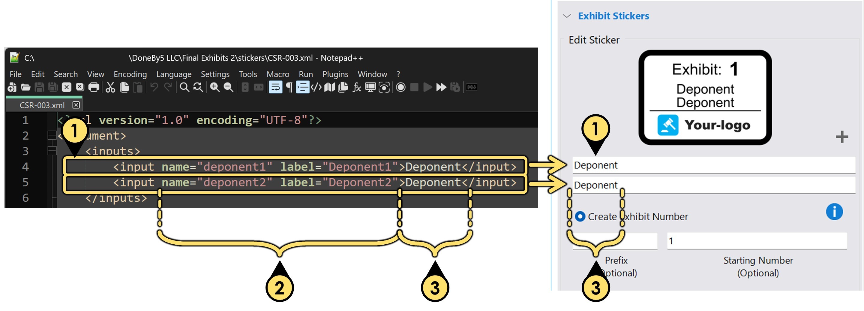 <inputs> block anatomy2c