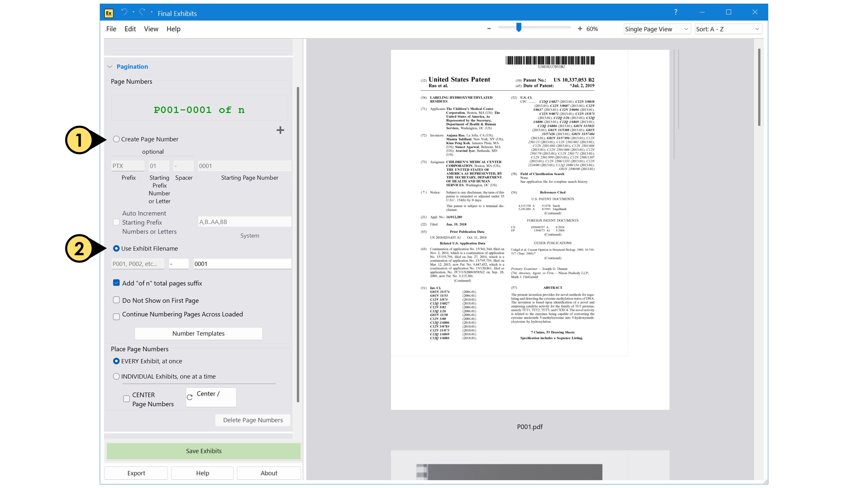 Edit the text on your page number template pagination3