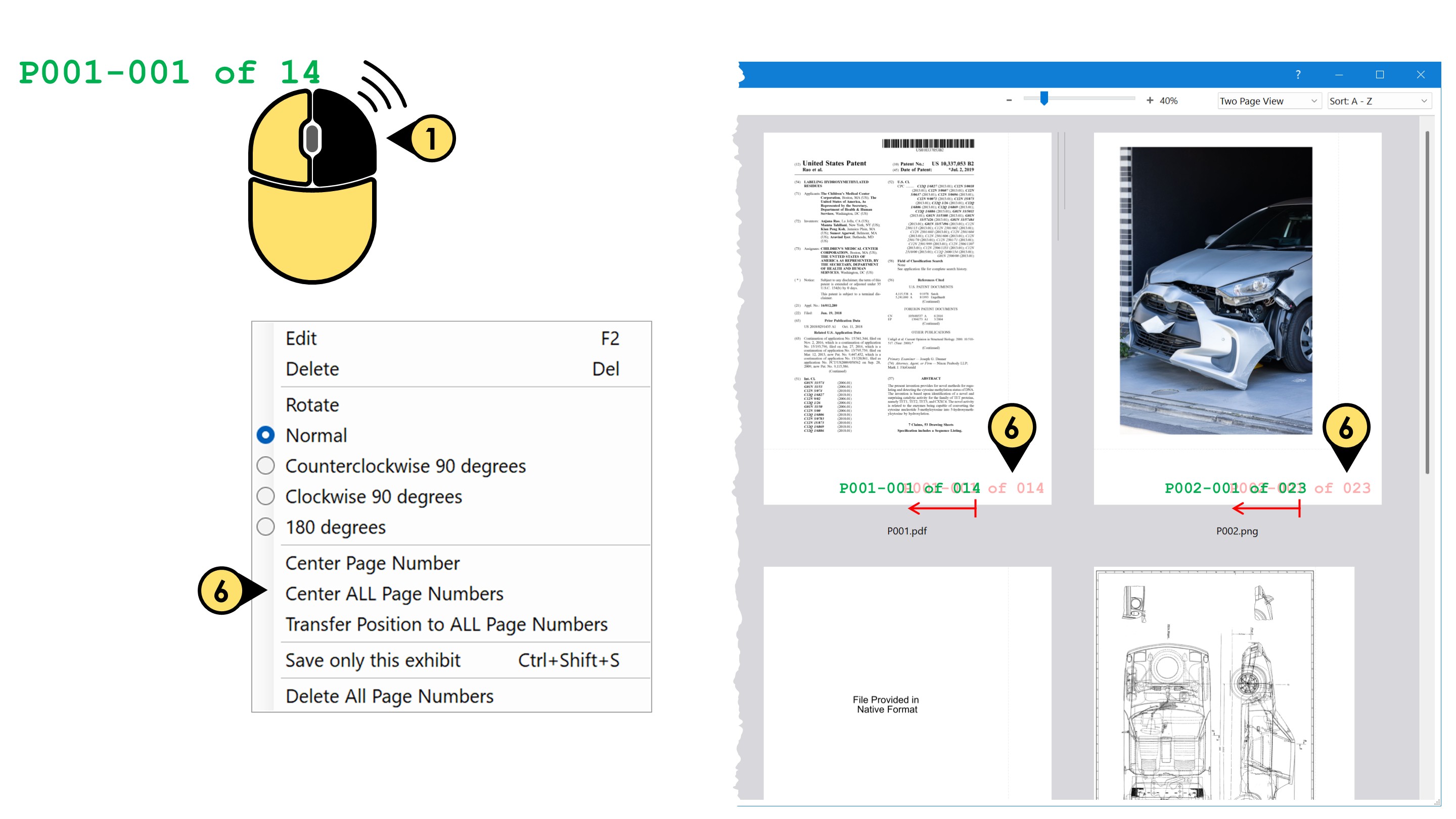 center every page number on every document pagination13