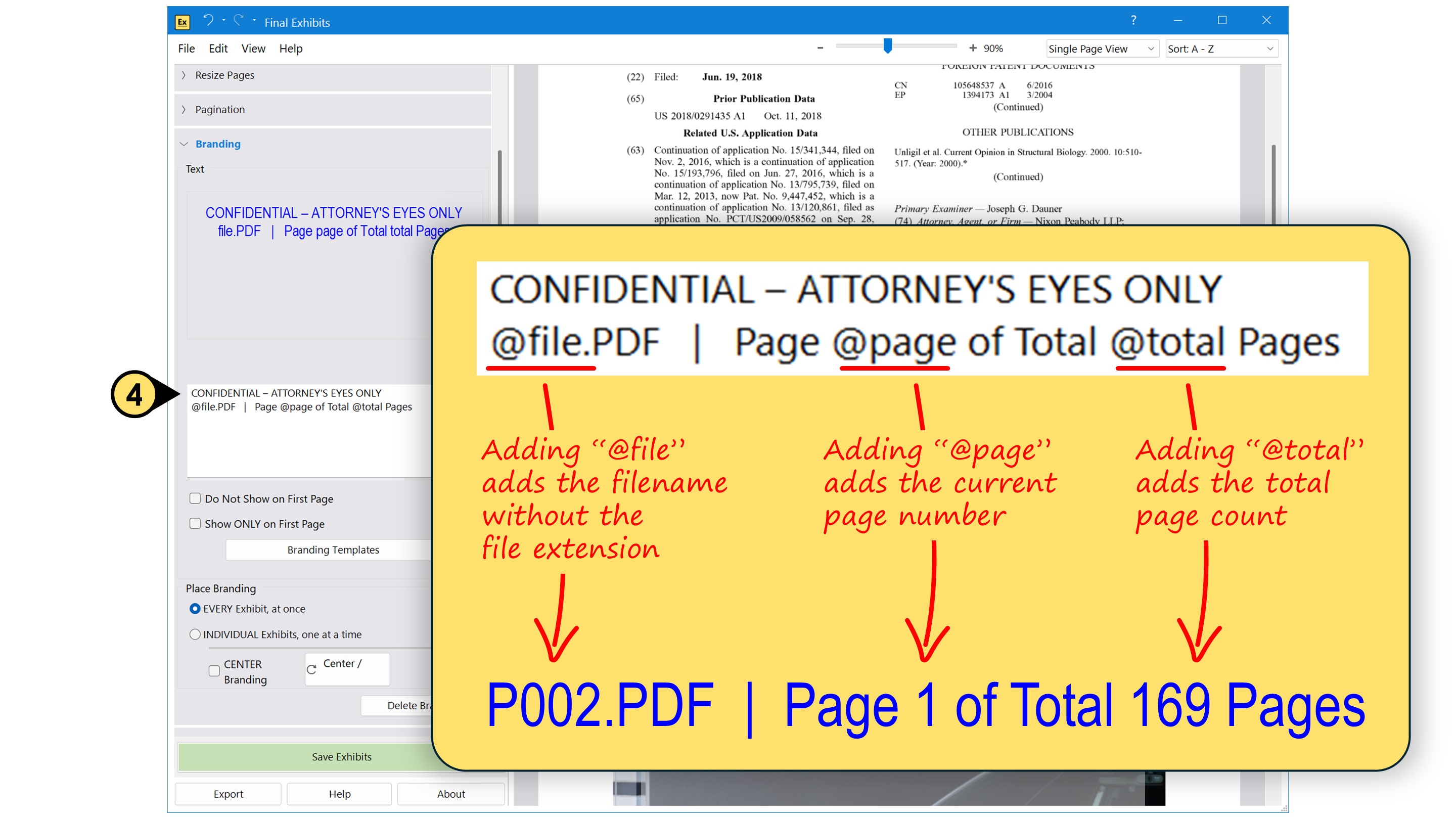 Text variables in action branding5